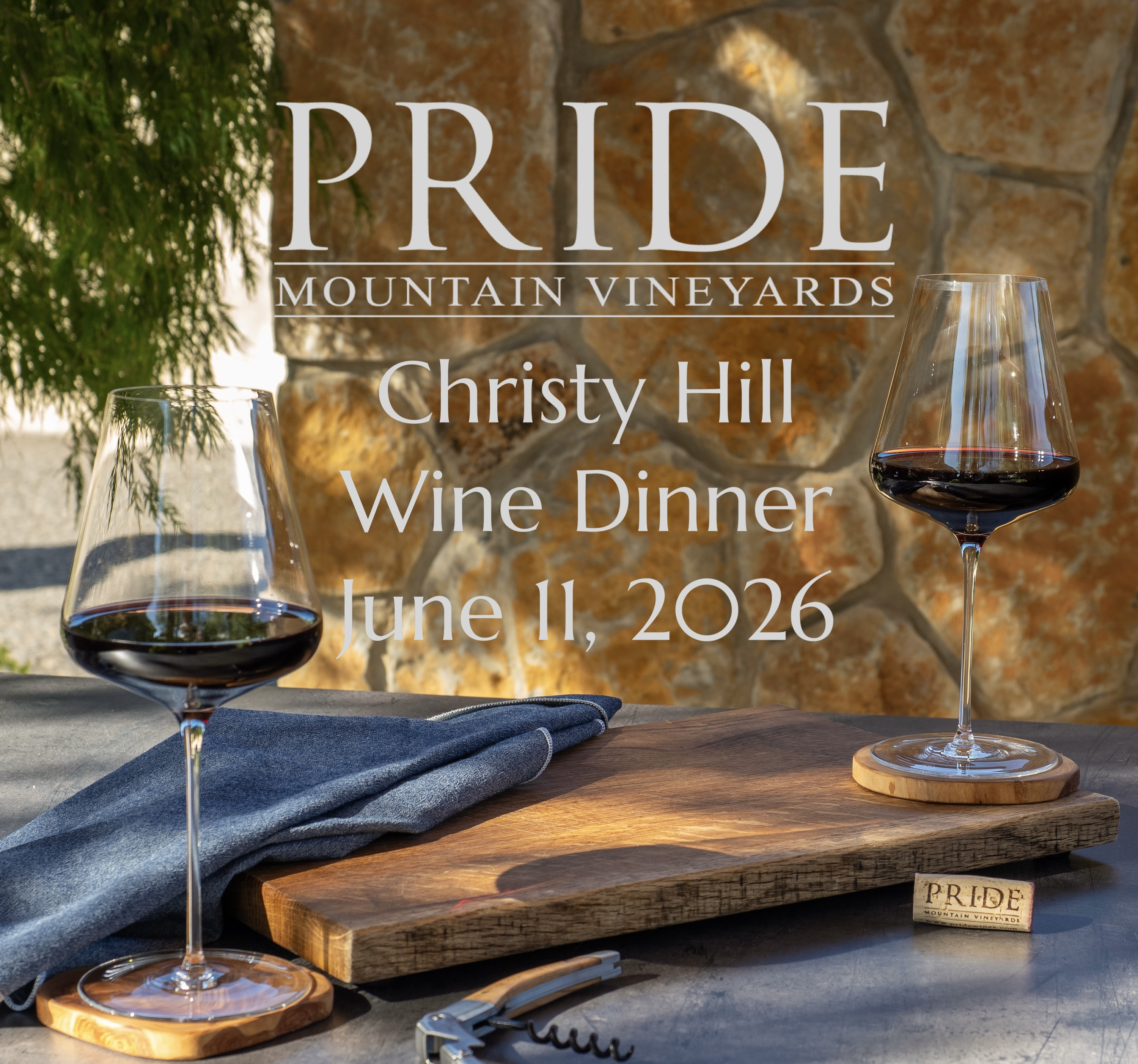 Pride Mountain Vineyards Wine Dinner at Christy HIll